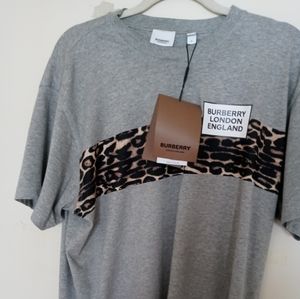 Burberry leopard stripe t-shirt